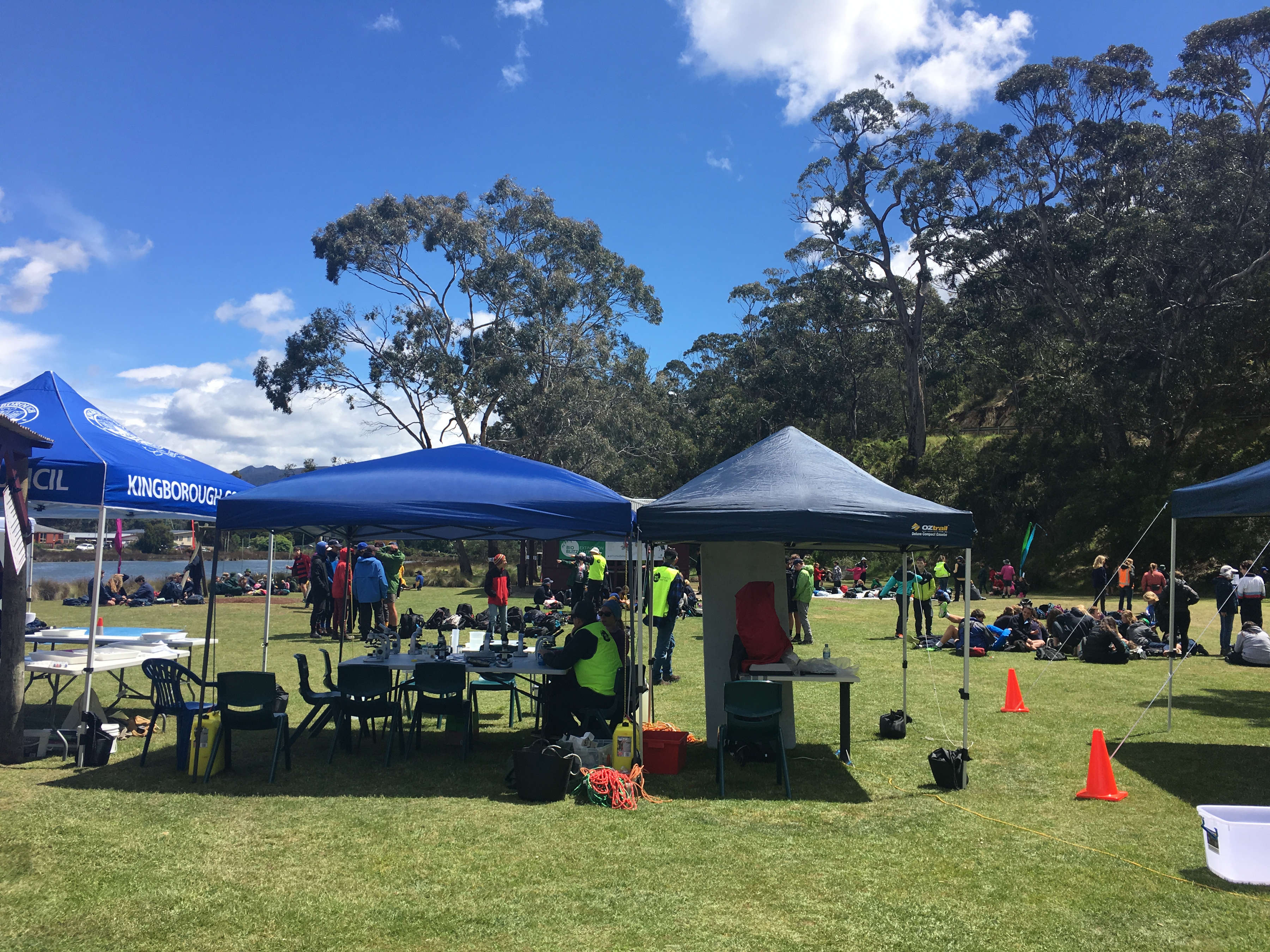 BioBlitz 2017 basecamp at Browns River in Kingston Tasmania.